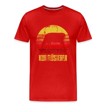 Cow Whispering Cattle Cattle Retro farmer Cow whisperer - Men's Premium Organic T-Shirt - red - Front - Damien (186cm)