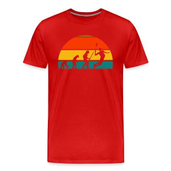 Badminton - T-shirt bio Premium Homme - rouge - Devant - Damien (186cm)