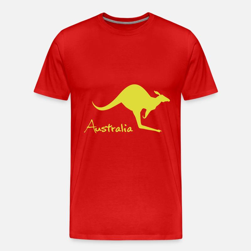 australia kangaroo - Australien kangaroo - Männer Premium Bio T-Shirt - Rot