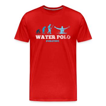 Joueur de water polo water polo - T-shirt bio Premium Homme - rouge - Devant - Damien (186cm)