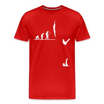 Plongée sous-marine - T-shirt bio Premium Homme - rouge - Devant - Damien (186cm)