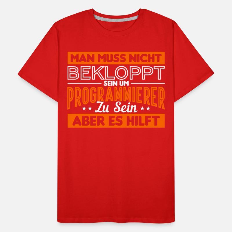 Programmierer Informatiker Geek Lustiger Spruch Männer Premium Bio T-Shirt
