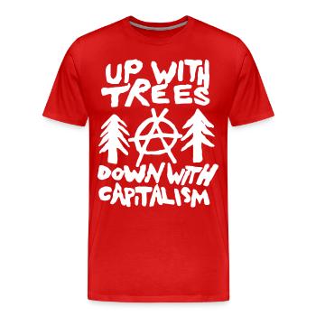 Anti Kapitalismus Antifa Naturschutz Klimawandel - Männer Premium Bio T-Shirt - Rot - Vorne - Damien (186cm)