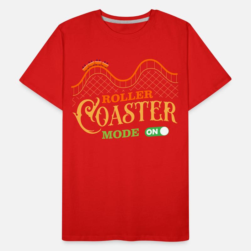 Achterbahn, Achterbahn roller coaster, Looping Männer Premium Bio T-Shirt