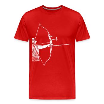 Great archer bow - Men's Premium Organic T-Shirt - red - Front - Damien (186cm)