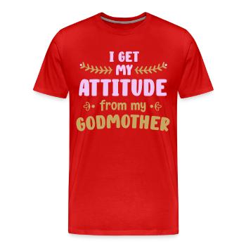 Godmother, Godmother gender, betrayed - Men's Premium Organic T-Shirt - red - Front - Damien (186cm)