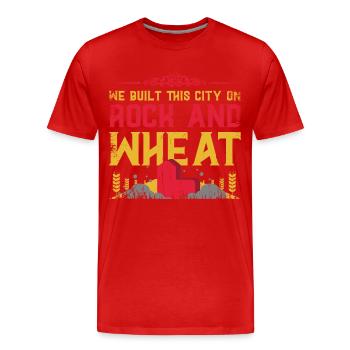 Jeu de société, jeu de plateau, rue la plus longue - T-shirt bio Premium Homme - rouge - Devant - Damien (186cm)