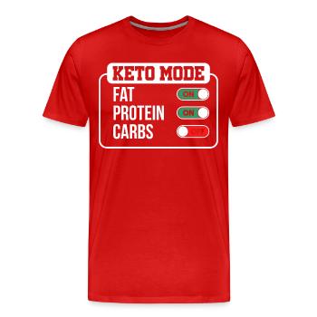 Diet Avocado Keto Gift - Men's Premium Organic T-Shirt - red - Front - Damien (186cm)
