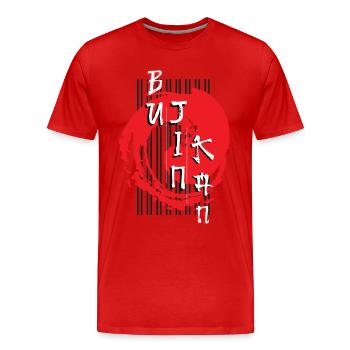 Bujinkan, Bujinkan japonais, arts martiaux, - T-shirt bio Premium Homme - rouge - Devant - Damien (186cm)