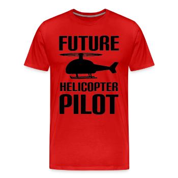 Future Helicopter Pilot Familie Kinder Piloten - Männer Premium Bio T-Shirt - Rot - Vorne - Damien (186cm)