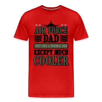 Air Force Dad Pilot USA US Army America Military - Men's Premium Organic T-Shirt - red - Front - Damien (186cm)