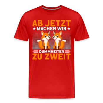 Kind Großer Bruder Fuchs Geschenk - Männer Premium Bio T-Shirt - Rot - Vorne - Damien (186cm)