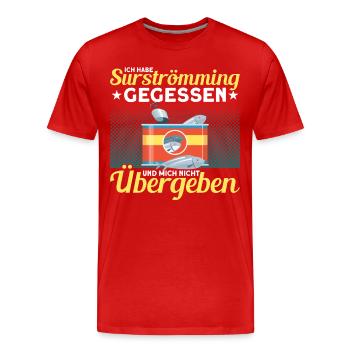 Schweden Surströmming Surströmming Challenge - Männer Premium Bio T-Shirt - Rot - Vorne - Damien (186cm)