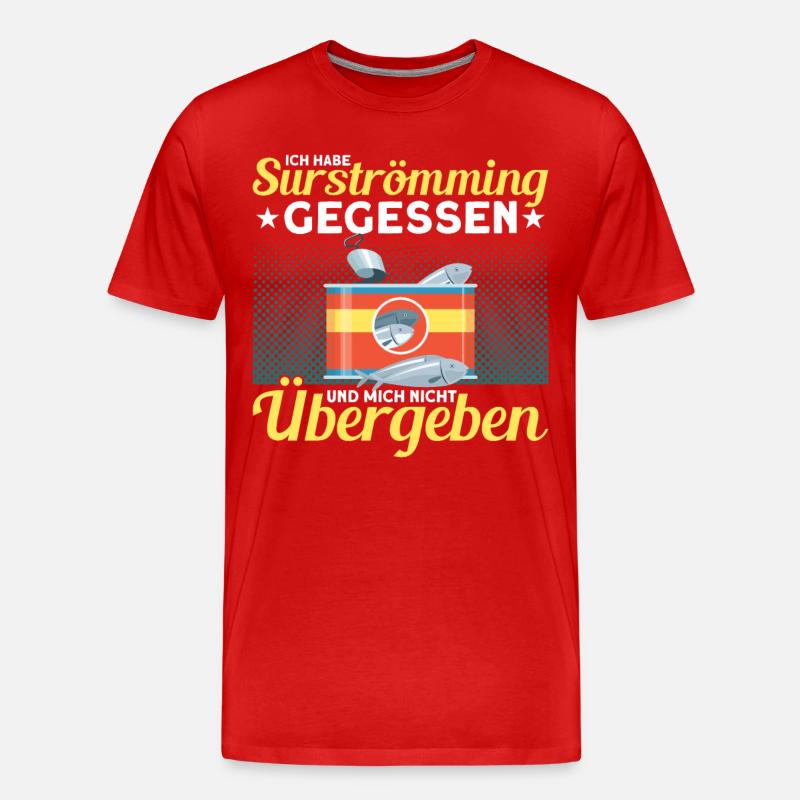 Schweden Surströmming Surströmming Challenge - Männer Premium Bio T-Shirt - Rot