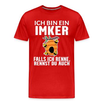 Bienen Imker Biene - Männer Premium Bio T-Shirt - Rot - Vorne - Damien (186cm)