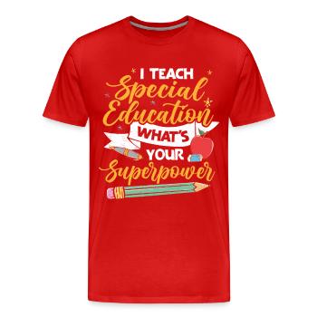 Special Education Special Education Teacher School - Men's Premium Organic T-Shirt - red - Front - Damien (186cm)