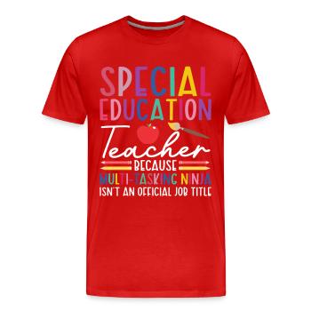 Special Education Special Education Teacher School - Men's Premium Organic T-Shirt - red - Front - Damien (186cm)