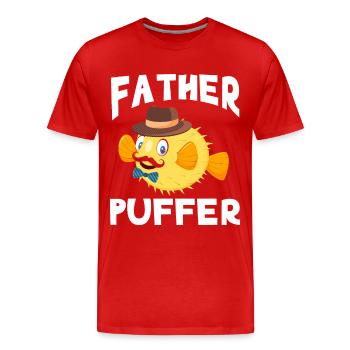 Poisson-tampon poisson-tampon Poisson Ballon Poissons - T-shirt bio Premium Homme - rouge - Devant - Damien (186cm)