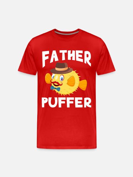 Puffer fisk Buffer fisk Fisk Ballon fisk Fisk - Herre Premium T-shirt økologisk - rød