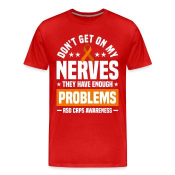 Patient RSD CRPS Geschenk - Männer Premium Bio T-Shirt - Rot - Vorne - Damien (186cm)