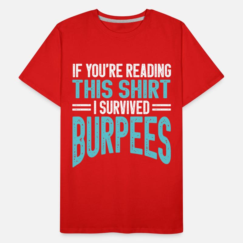 Burpees Gym exercice exercice haltérophile exercice T-shirt bio Premium Homme