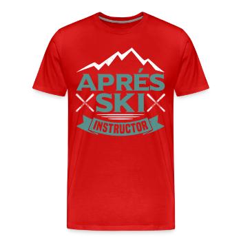 Aprés-Ski-Lehrer - Männer Premium Bio T-Shirt - Rot - Vorne - Damien (186cm)