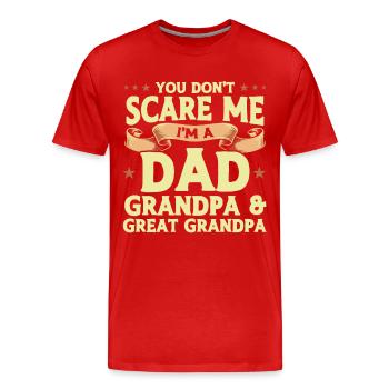 Vatertag Opa Großvater Urgroßvater - Männer Premium Bio T-Shirt - Rot - Vorne - Damien (186cm)