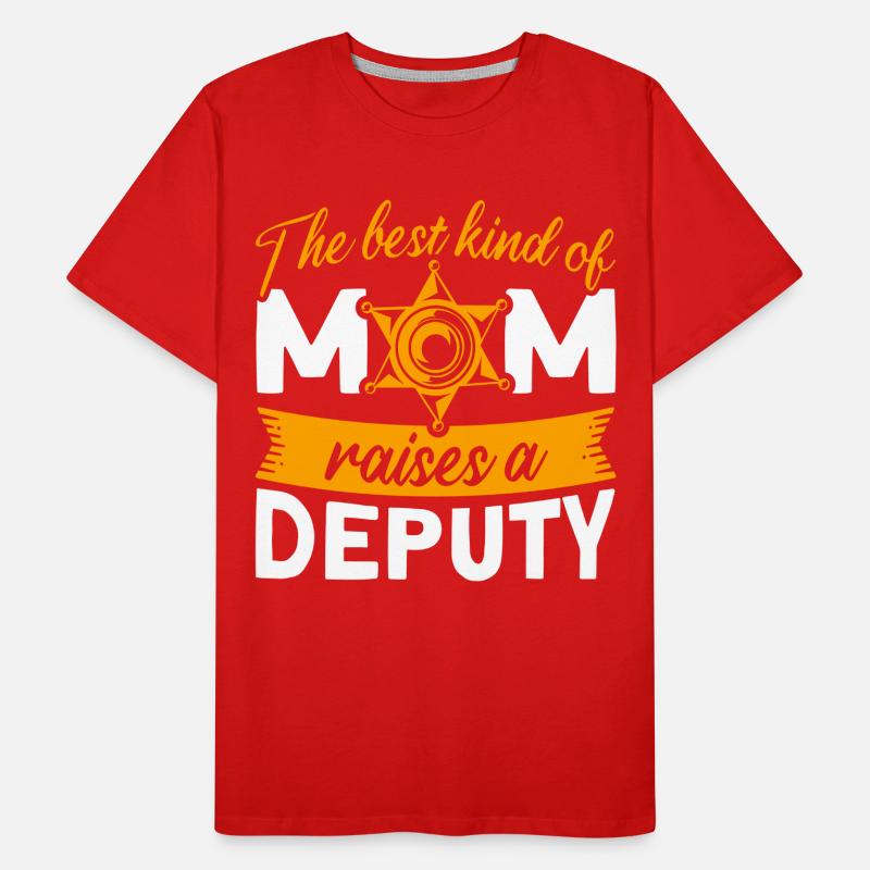 Mama Hilfssheriff Mama Mutter Männer Premium Bio T-Shirt