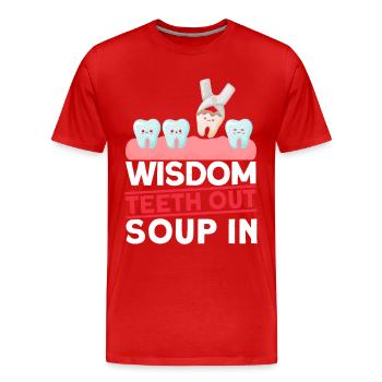 Weisheitszähne Weisheitszahn Patient Zahnarzt - Männer Premium Bio T-Shirt - Rot - Vorne - Damien (186cm)