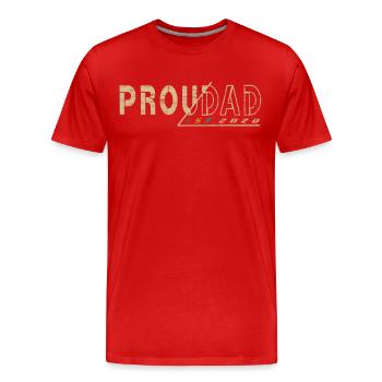 Proudad Proud Father 2020 Father's Day Gift - Men's Premium Organic T-Shirt - red - Front - Damien (186cm)