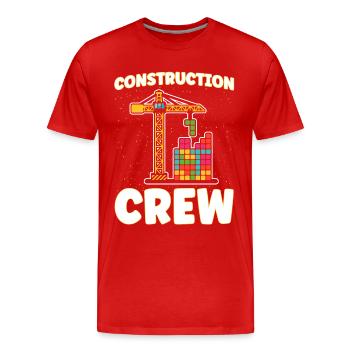 Module de serrage d’équipage - T-shirt bio Premium Homme - rouge - Devant - Damien (186cm)