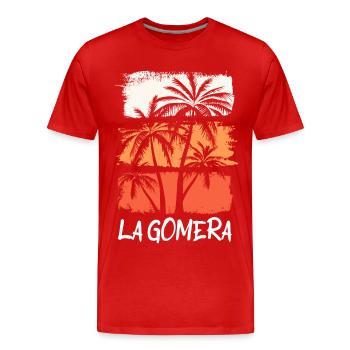 La Gomera Sommer Sonne Strand Meer Palmen Urlaub - Männer Premium Bio T-Shirt - Rot - Vorne - Damien (186cm)
