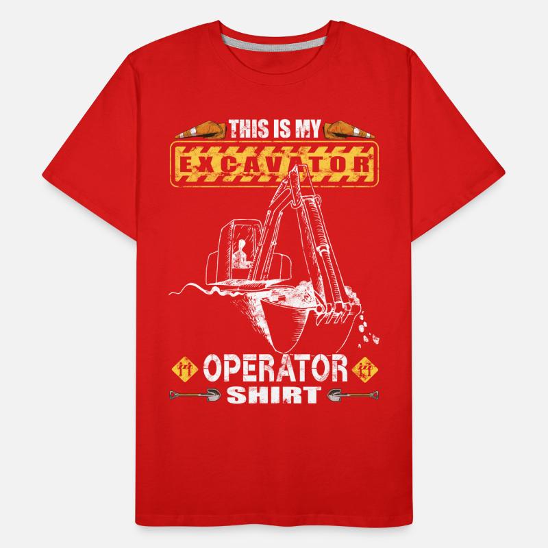 Bagger - Bauarbeiter - Baggerbetrieber Männer Premium Bio T-Shirt