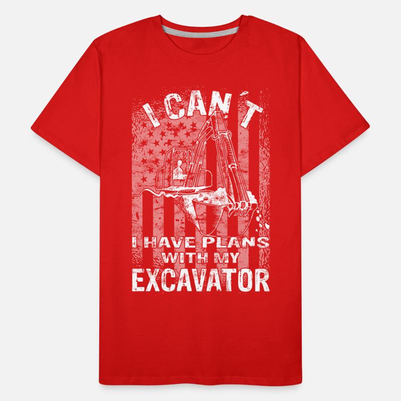 Bagger - Bauarbeiter - Baggerbetrieber Männer Premium Bio T-Shirt