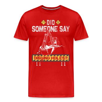 Pelle Opérateur de pelle Conducteur de pelle - T-shirt bio Premium Homme - rouge - Devant - Damien (186cm)