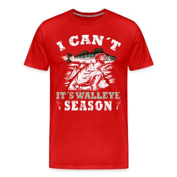 Je ne peux pas égaler la saison du doré jaune - Chasseur de doré jaune - T-shirt bio Premium Homme - rouge - Devant - Damien (186cm)