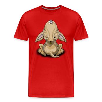Bullterrier fauve - T-shirt bio Premium Homme - rouge - Devant - Damien (186cm)