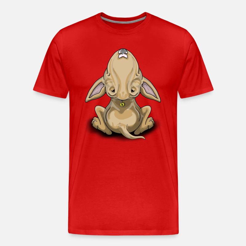 Rehkitz-Bullterrier - Männer Premium Bio T-Shirt - Rot