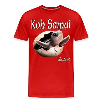 Koh Samui, Thaïlande - T-shirt bio Premium Homme - rouge - Devant - Damien (186cm)