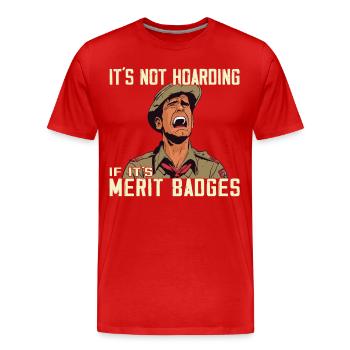 Camping Scoutmaster - Drôle de chef scout - T-shirt bio Premium Homme - rouge - Devant - Damien (186cm)