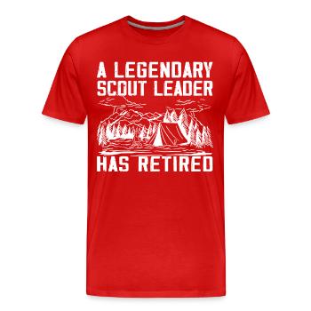 Camping Scouting - Funny Scout Guide - Men's Premium Organic T-Shirt - red - Front - Damien (186cm)