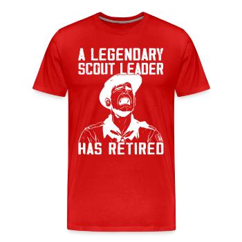 Camping Scouting - Funny Scout Guide - Men's Premium Organic T-Shirt - red - Front - Damien (186cm)