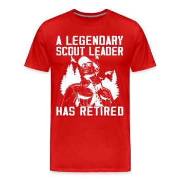 Camping Scoutisme - Drôle de guide scout - T-shirt bio Premium Homme - rouge - Devant - Damien (186cm)