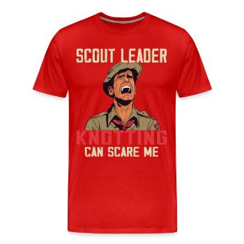 Camping Scouting - Funny Scout Guide - Men's Premium Organic T-Shirt - red - Front - Damien (186cm)