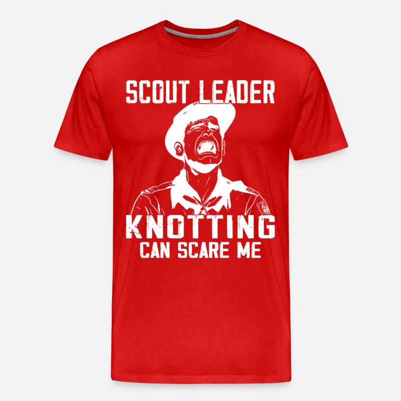 Camping Scouting - Lustiger Pfadfinderführer - Männer Premium Bio T-Shirt - Rot