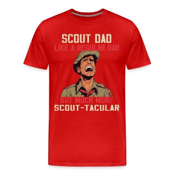 Camping Scouting - Drôle de père scout - T-shirt bio Premium Homme - rouge - Devant - Damien (186cm)