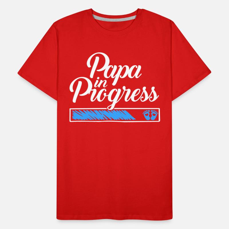 Pregnancy 2023 - Daddy Work in progress - Men's Premium Organic T-Shirt