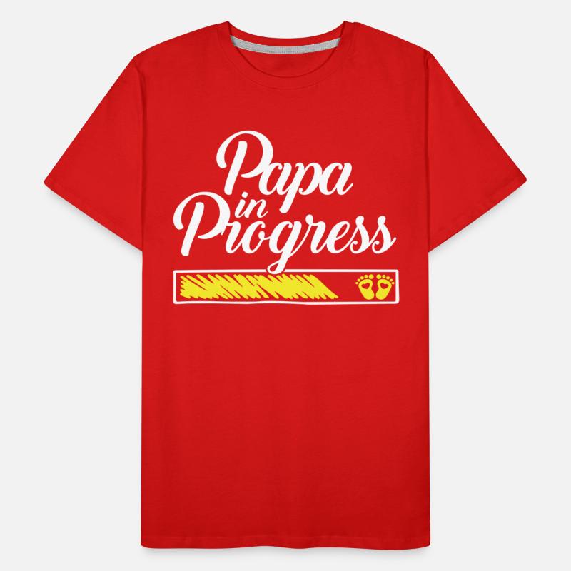 Pregnancy 2023 - Daddy Work in progress - Men's Premium Organic T-Shirt