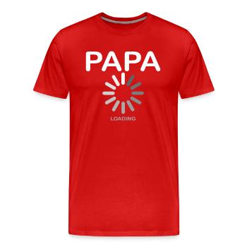 Schwangerschaft 2024 - Werdender Vater - Papa - Männer Premium Bio T-Shirt - Rot - Vorne - Damien (186cm)