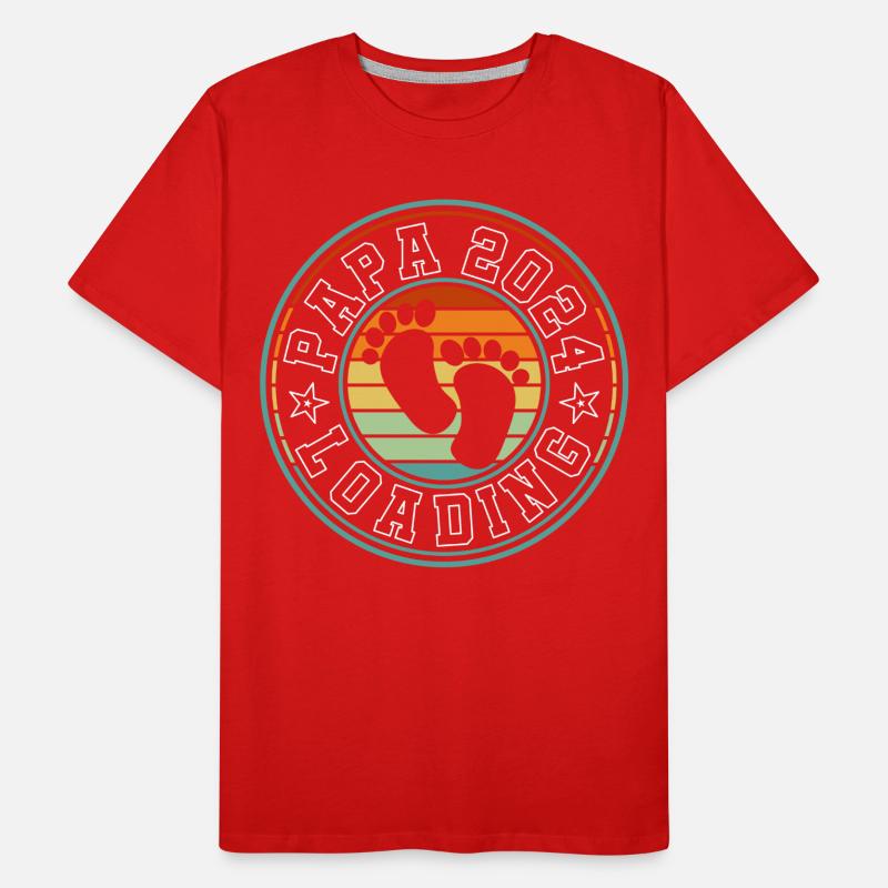 Father-to-be - Dad 2024 loading Men's Premium Organic T-Shirt